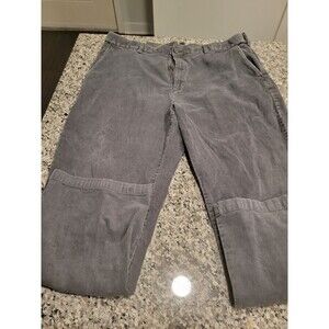 Croft & Barrow Pants Mens 42x30 Gray Corduroy Classic Fit Straight Relaxed